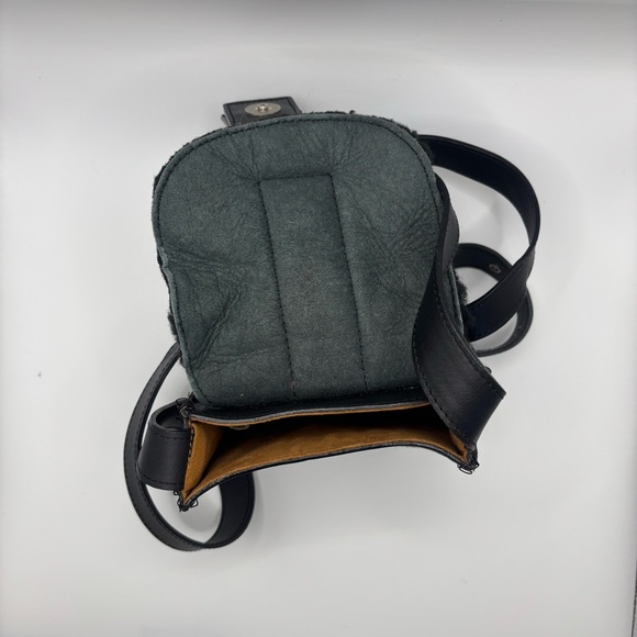 UGG Black Shearling Leather Crossbody Bag - Picture 7 of 11